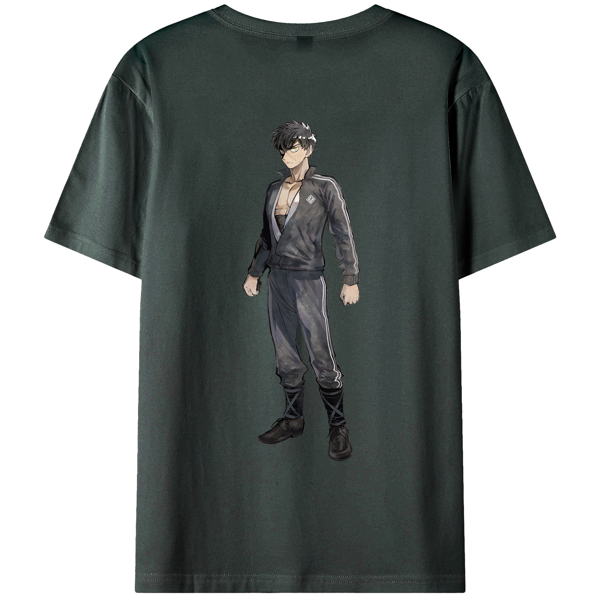（画像用） 刀剣乱舞 Touken Ranbu 綿100％ メンズ半袖Tシャツ（バックプリント） 通気性